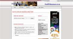Desktop Screenshot of findsabusiness.co.za